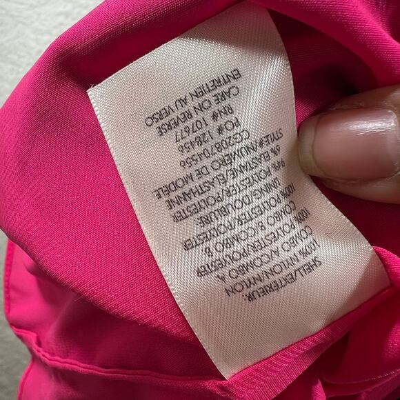 Alice + Olivia Pink Black Lace Bustier Corset Ruffle Belted Mini Dress Sz 6 NWT - Picture 14 of 16